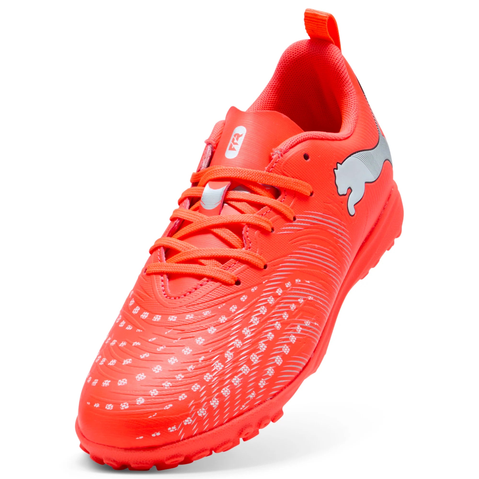 PUMA Future 9 Play TF Turf Youth Soccer Cleats Red White Black