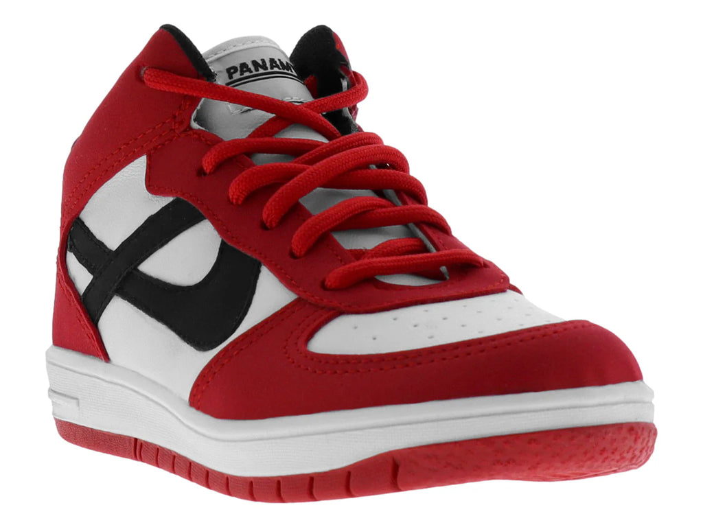 Tenis Panam Blanco y Rojo para Niño