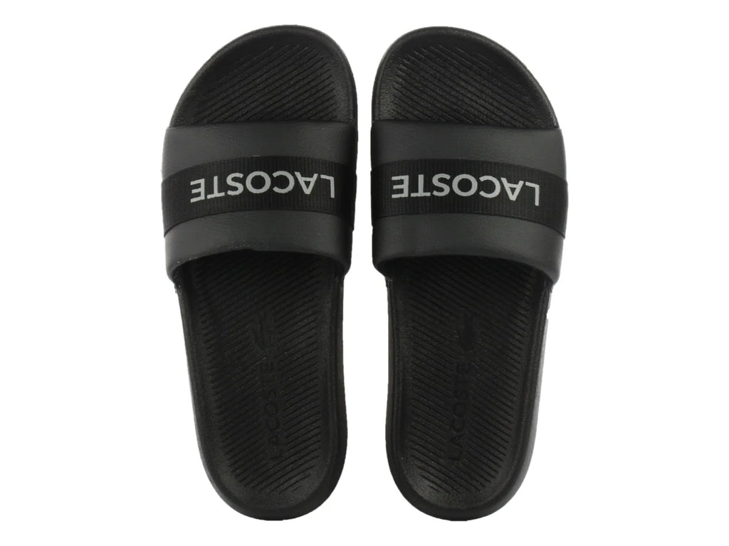Sandalias Lacoste Croco Slide Negro para Hombre