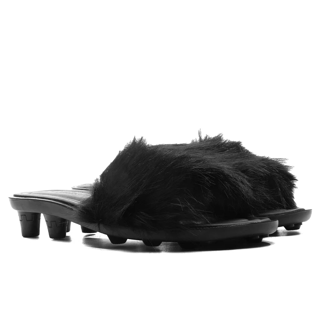 Puma x Fenty Womens Slide Chic Fur Black Silver