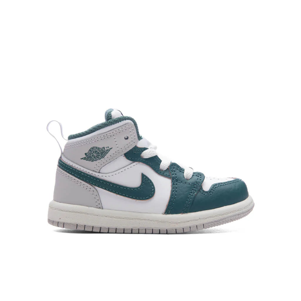 Jordan 1 Mid SE TD White Oxidized Green Sail Neutral Grey