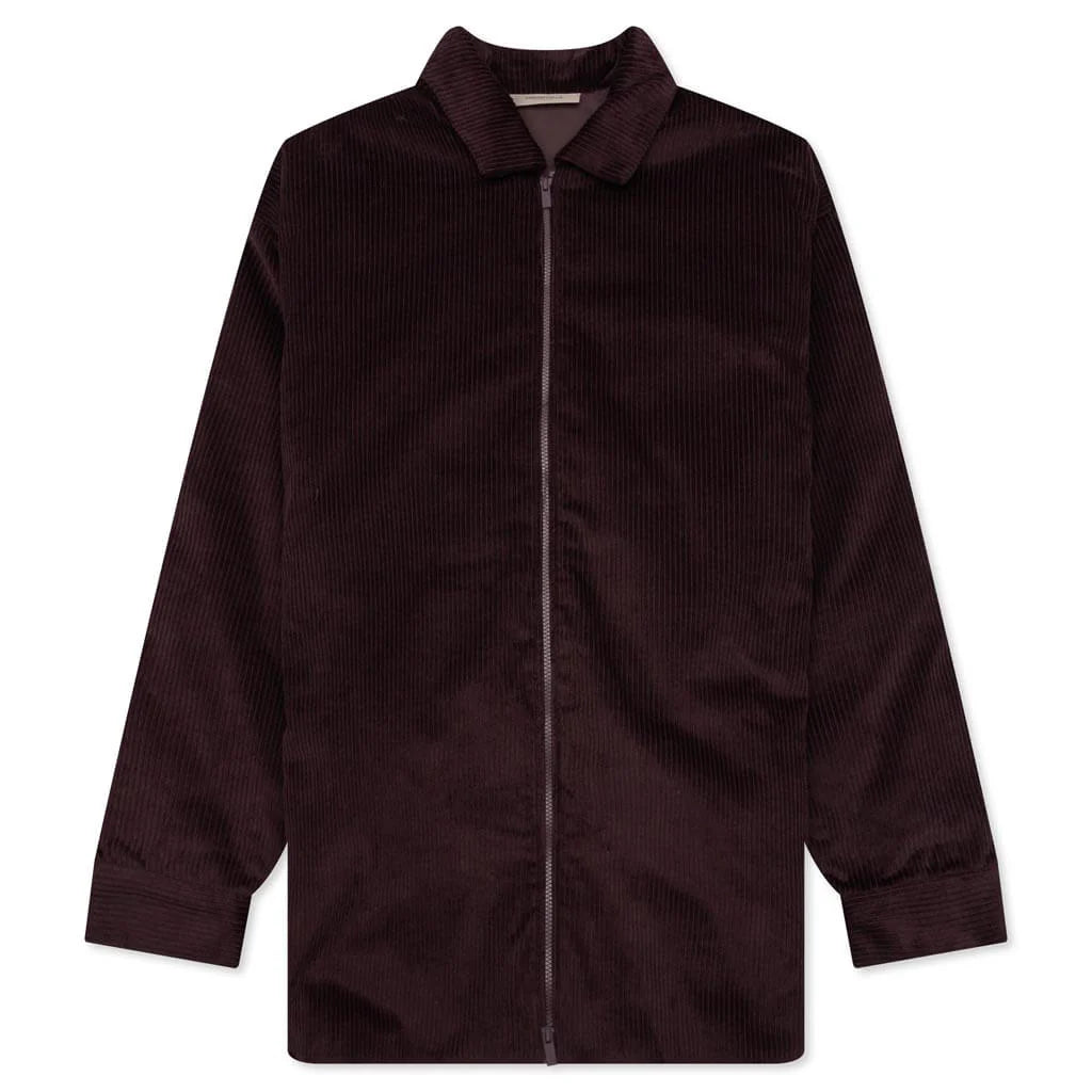 Corduroy Shirt Jacket Plum