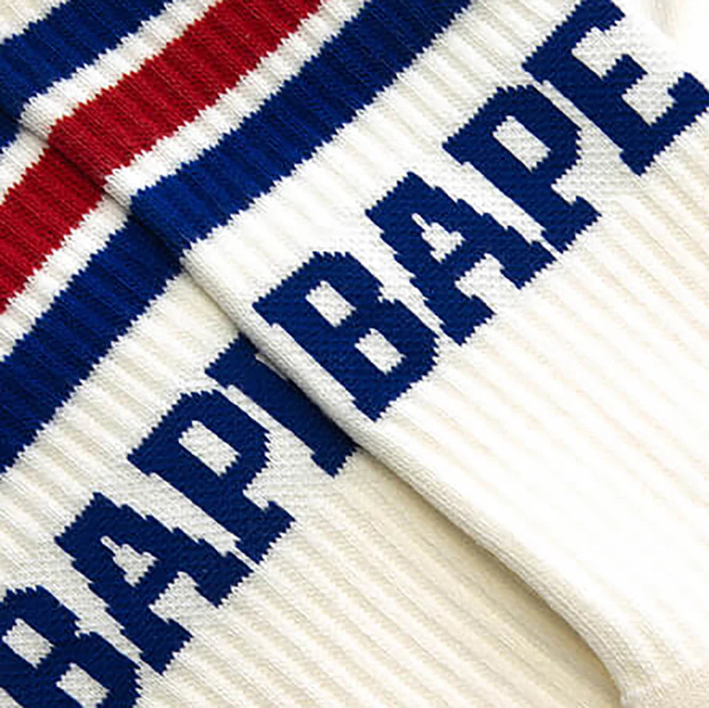 BAPE Stripe Socks White