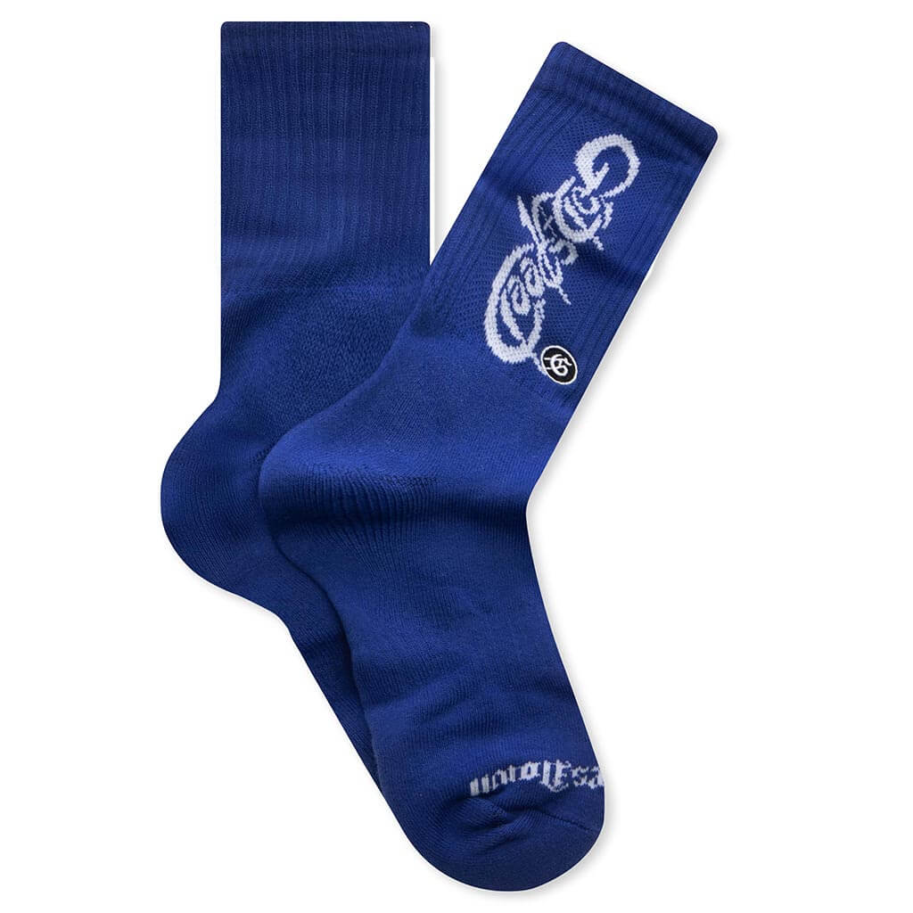 New Age Logo Sock Blue White