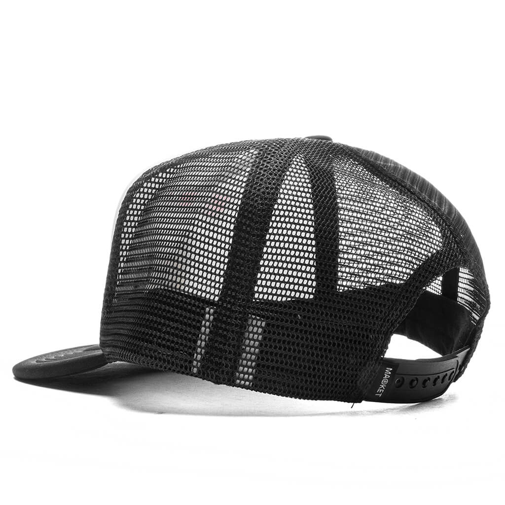 Beware Sign Trucker Hat Black