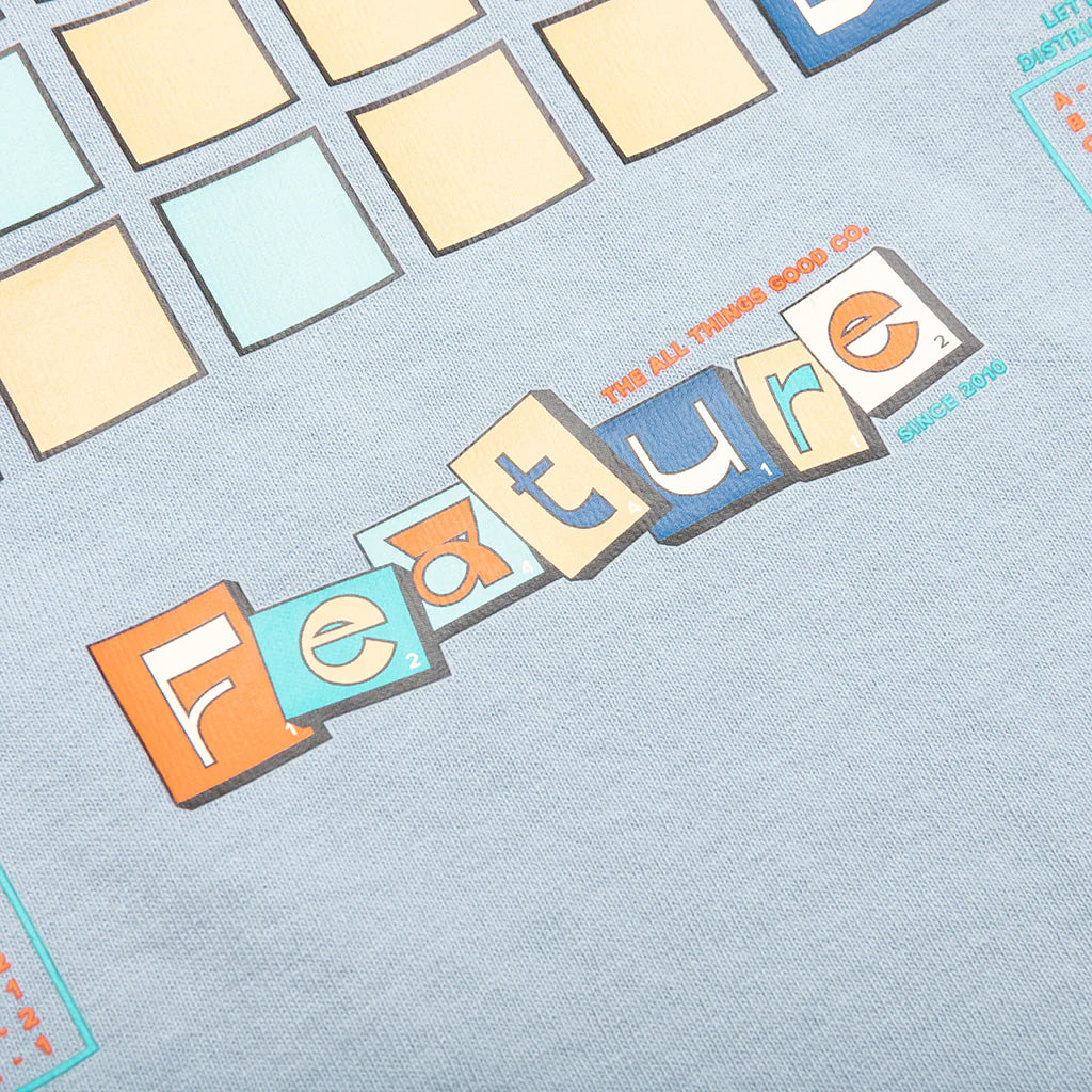Kids Scrabble Tee Clear Blue