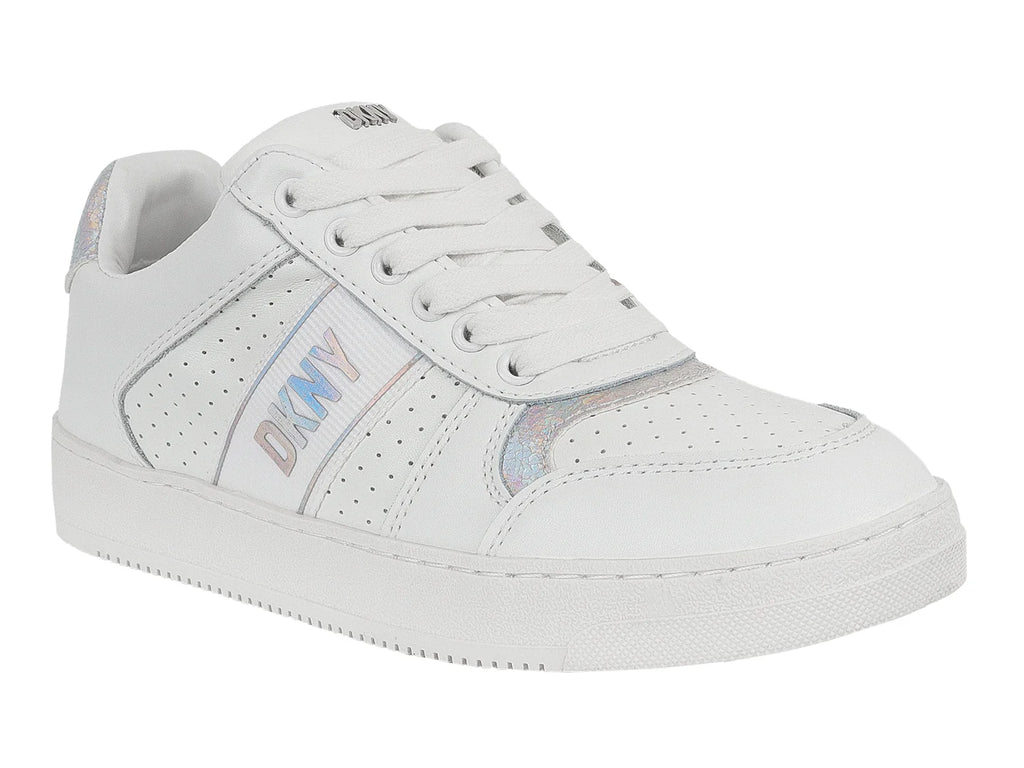Tenis DKNY Casual Blanco y Plata para Mujer