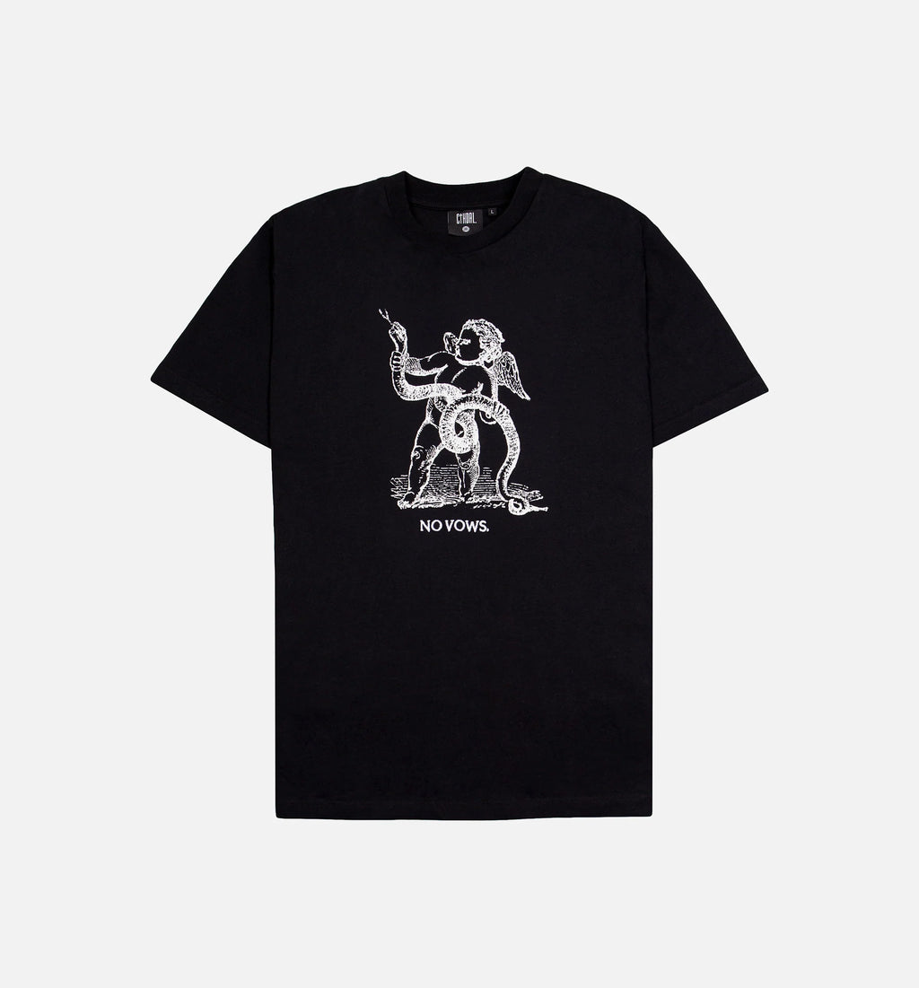 CTHDRL No Vows Core Short Sleeve T Shirt Yellow White