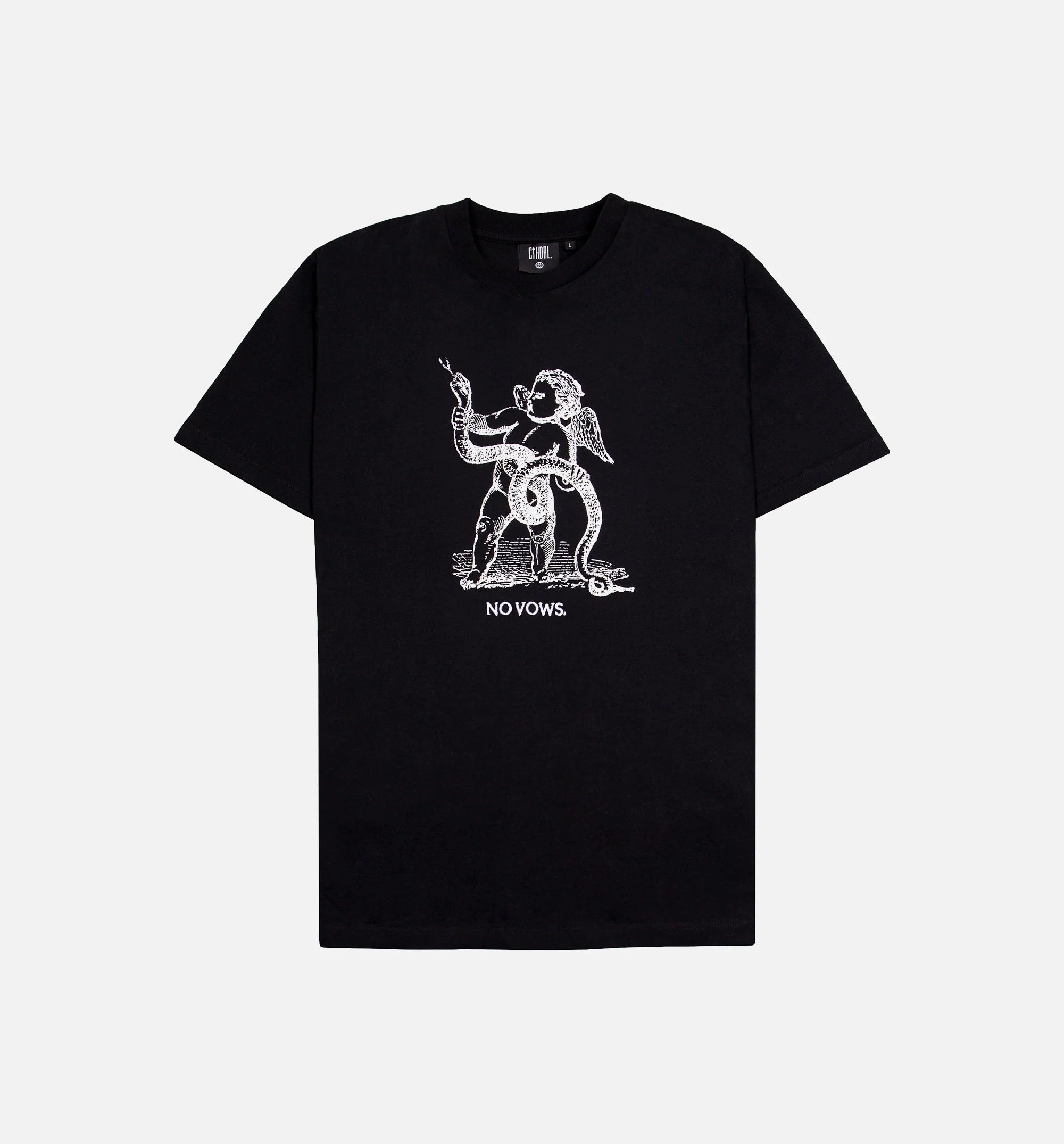CTHDRL No Vows Core Short Sleeve T Shirt Yellow White