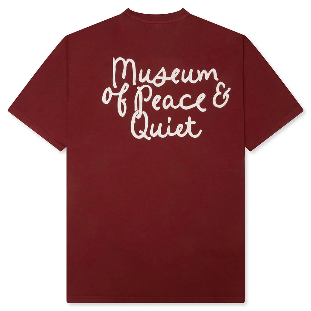 Scribble T Shirt Burgandy