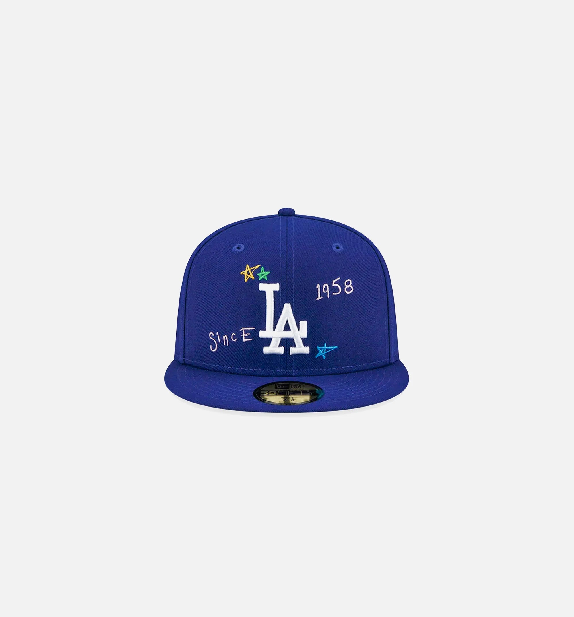 Los Angeles Dodgers Scribble 59Fifty Fitted Cap Mens Hat Blue