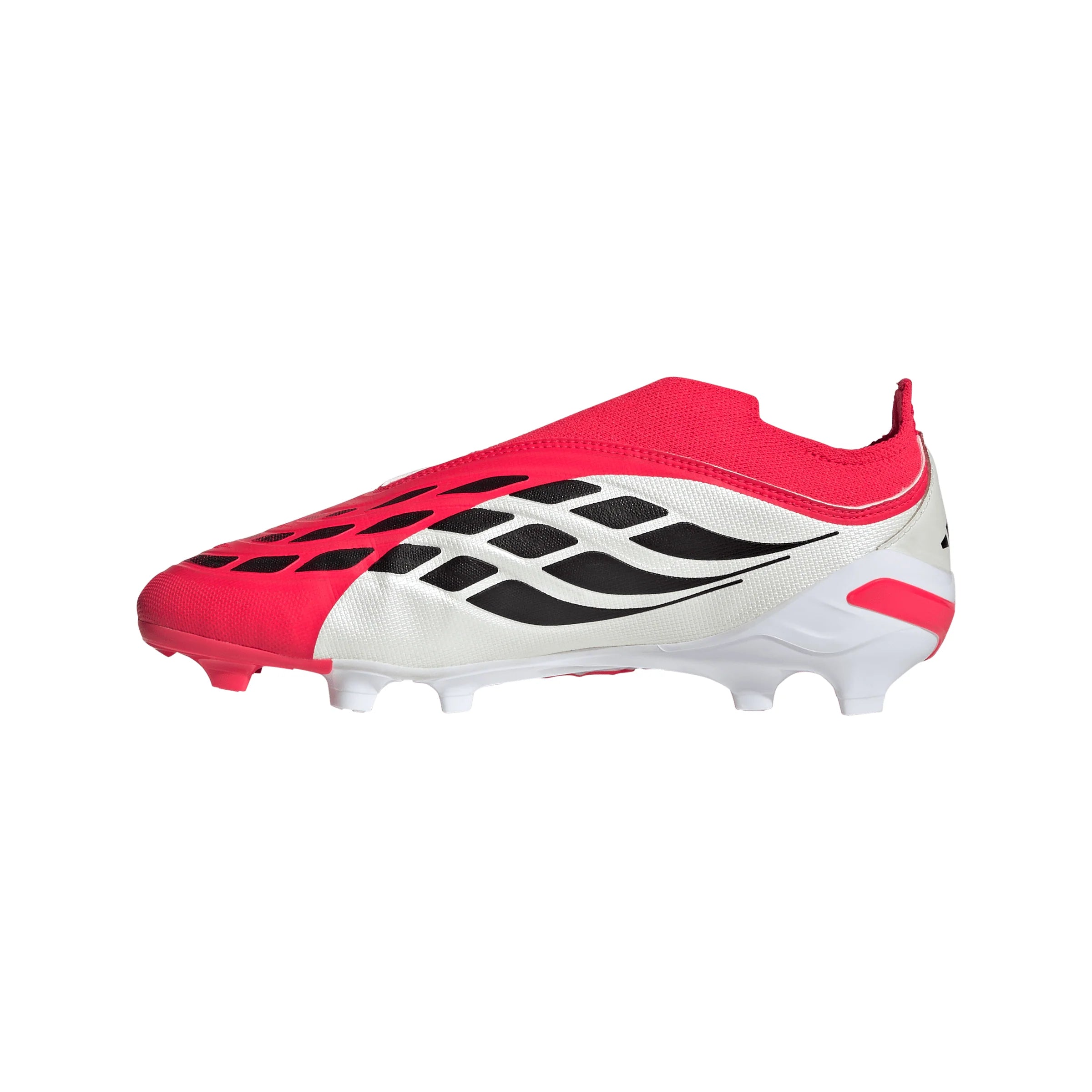 adidas Predator League Laceless FG Firm Ground Youth Soccer Cleats Red Black White