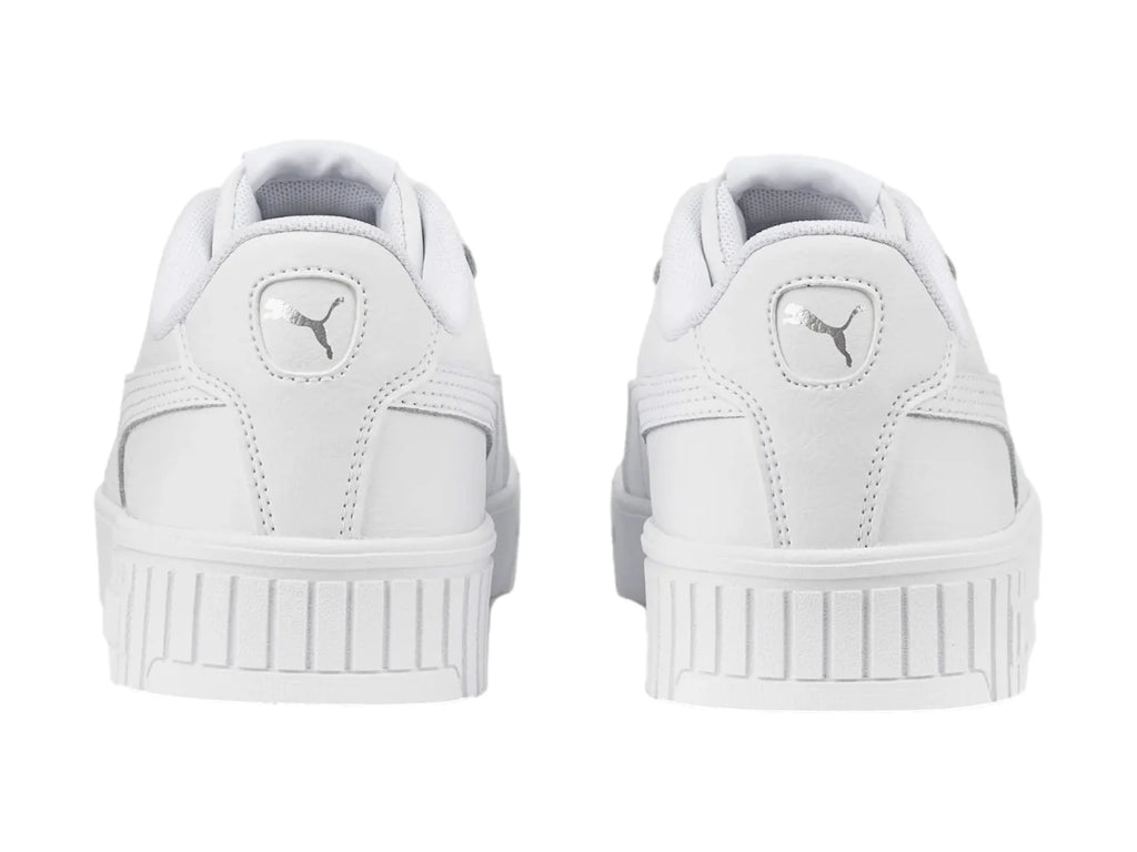 Tenis PUMA Carina 20 Blanco y Plata para Mujer