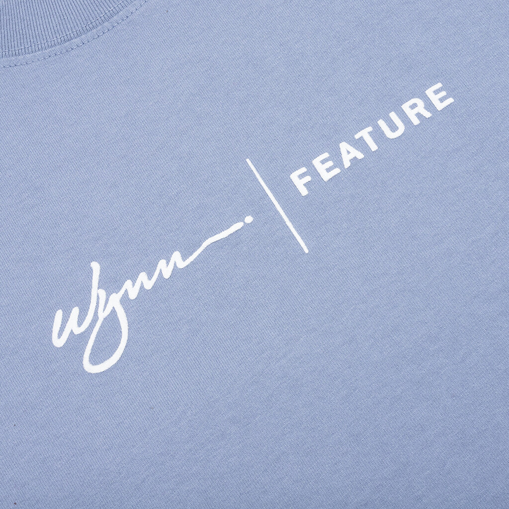 Feature x Wynn Logo Lock Up Tee Blue Granite