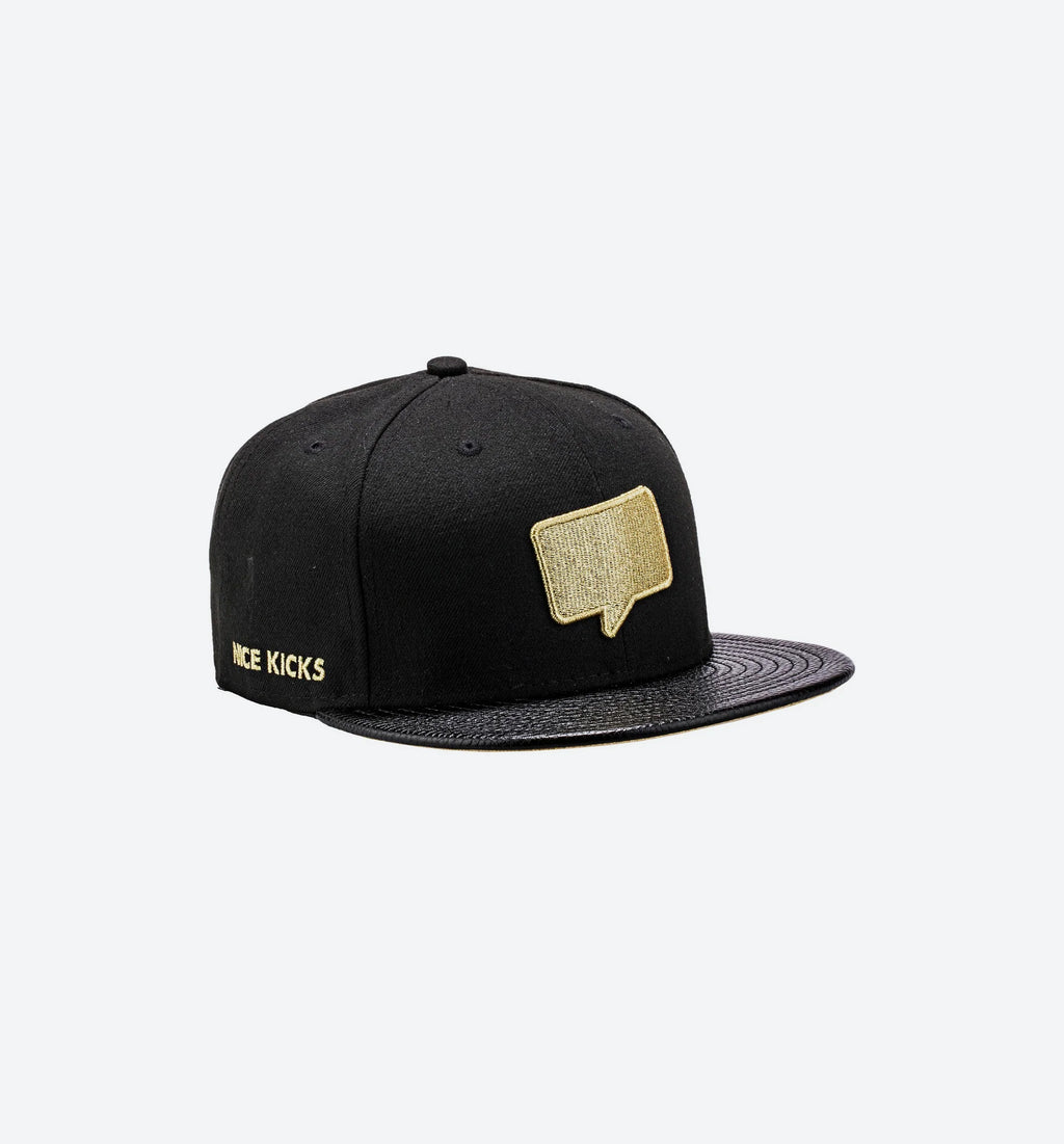 Nice Kicks X New Era Snapback Hat Black Metallic Gold