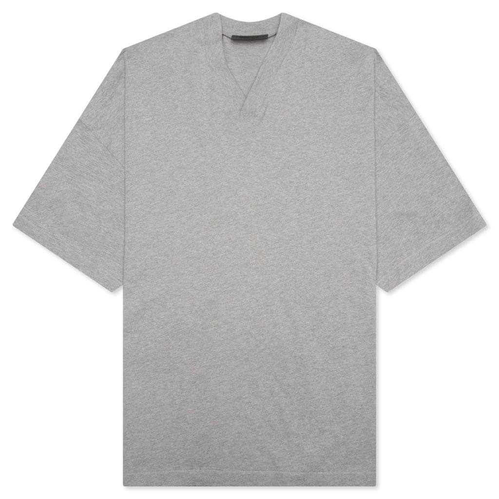 V Neck T Shirt Dark Heather Oatmeal