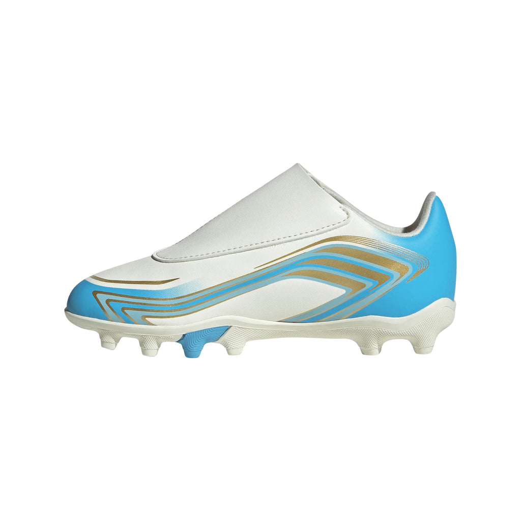 adidas F50 Messi Club Velcro Firm Ground Multi Ground Youth Soccer Cleats Ivory