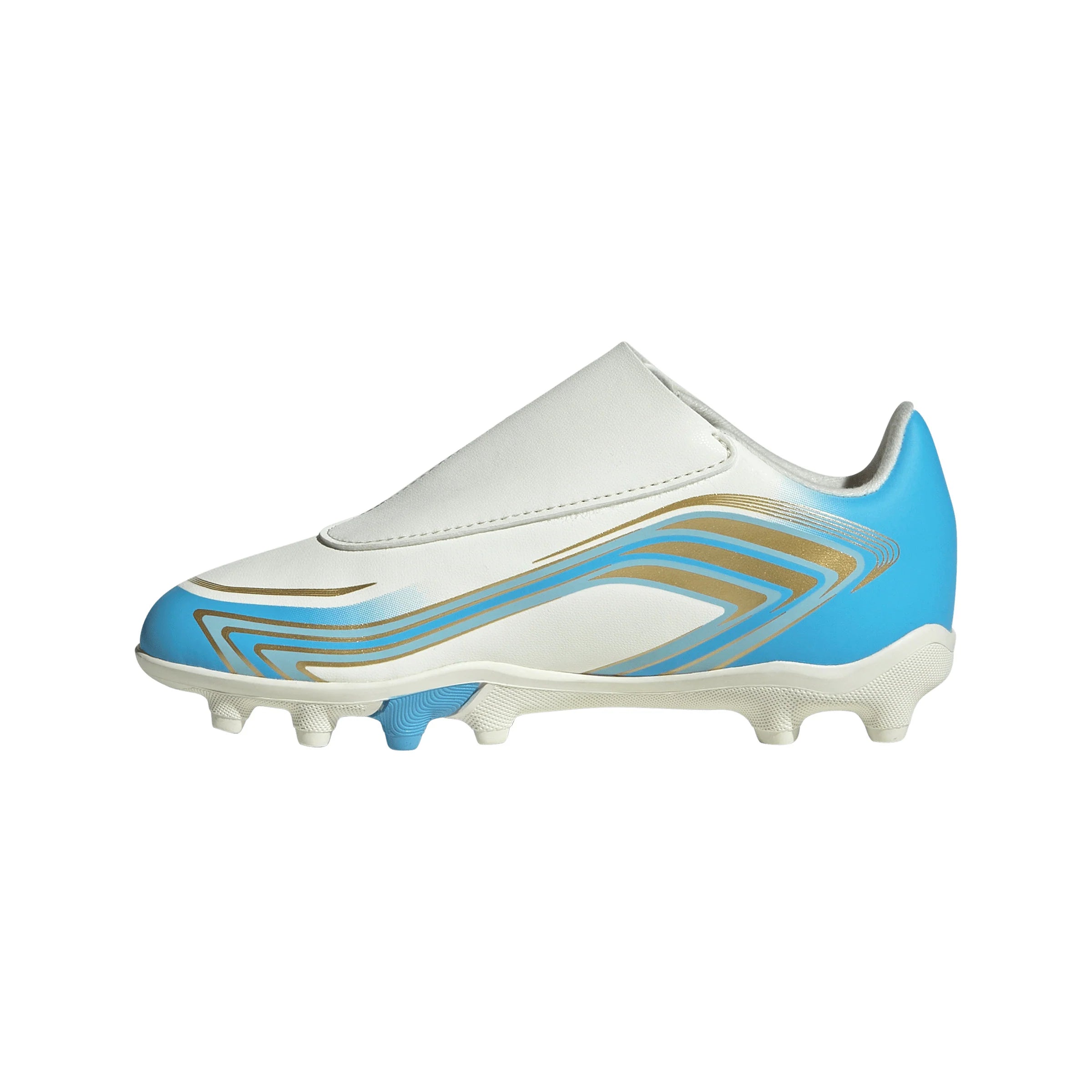 adidas F50 Messi Club Velcro Firm Ground Multi Ground Youth Soccer Cleats Ivory