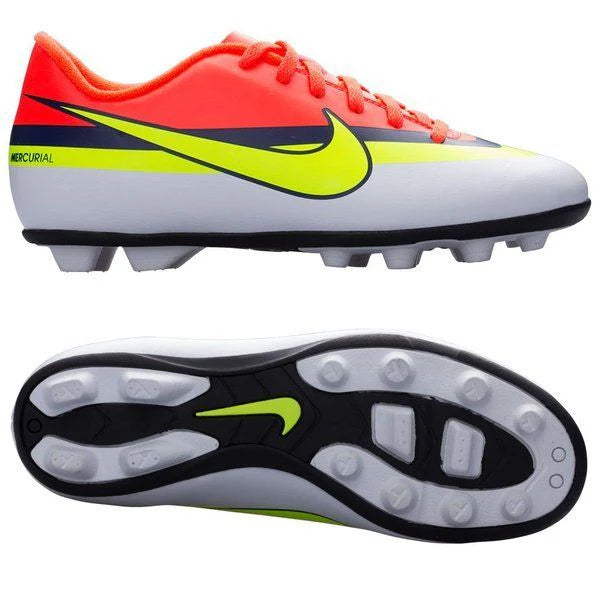 Nike Kids JR Mercurial Vortex CR7 FG White Crimson Volt