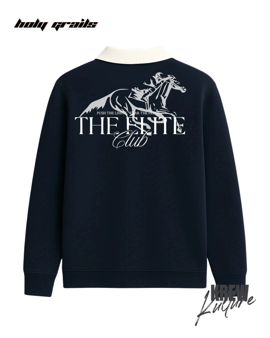 The Elite Navy Blue Polo T Shirt HG x Krewe Kulturr