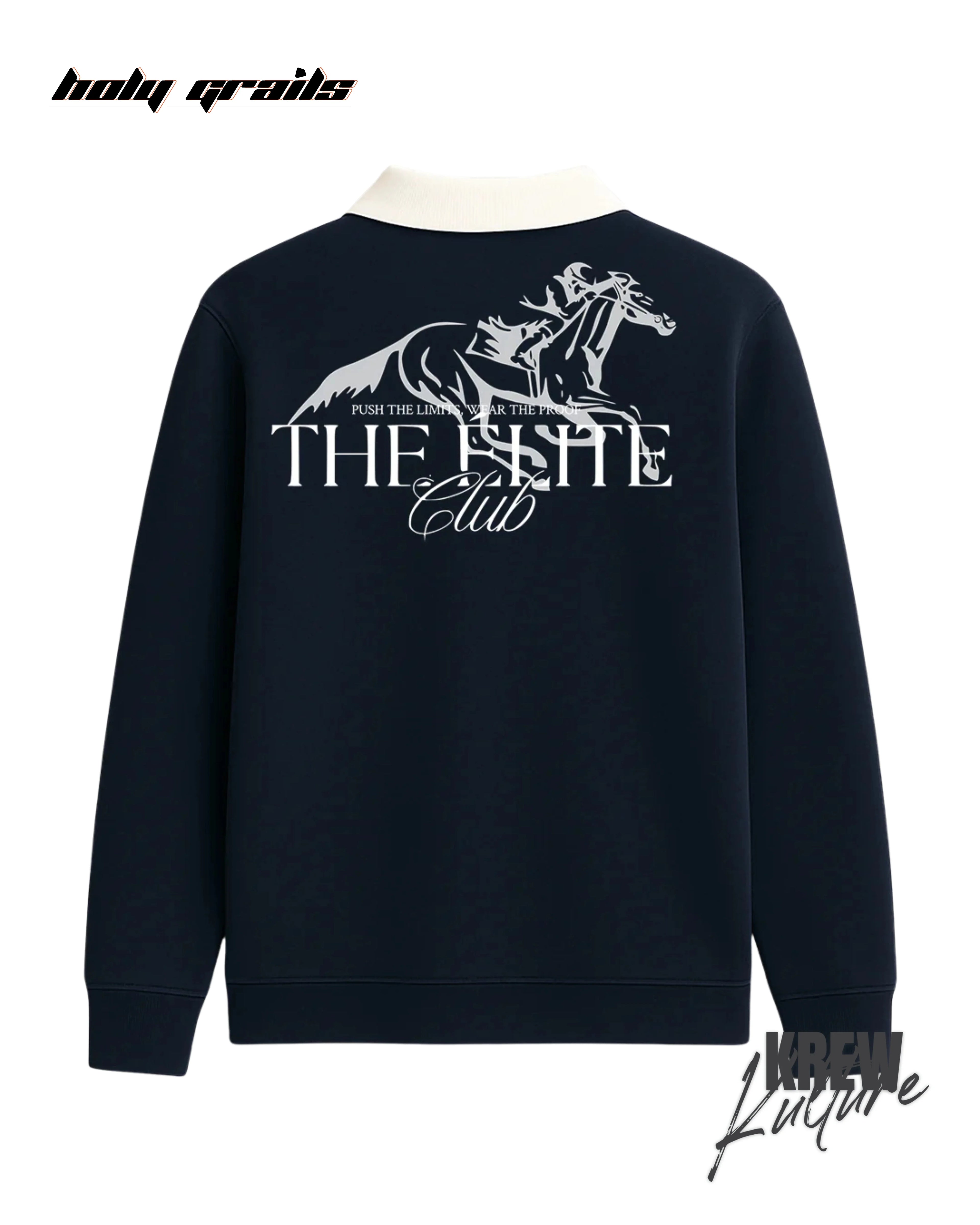 The Elite Navy Blue Polo T Shirt HG x Krewe Kulturr