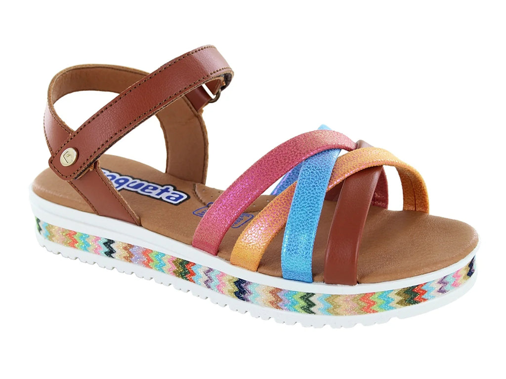 Sandalias Coqueta Color Miel para Niña