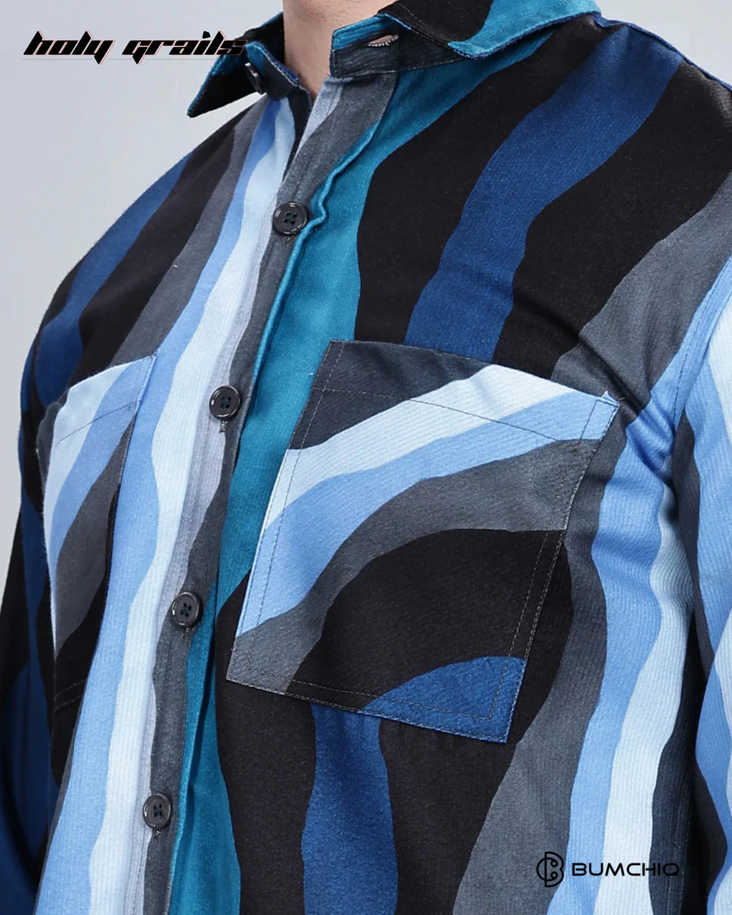 Blue Wavy Overshirt HG x Bumchiq