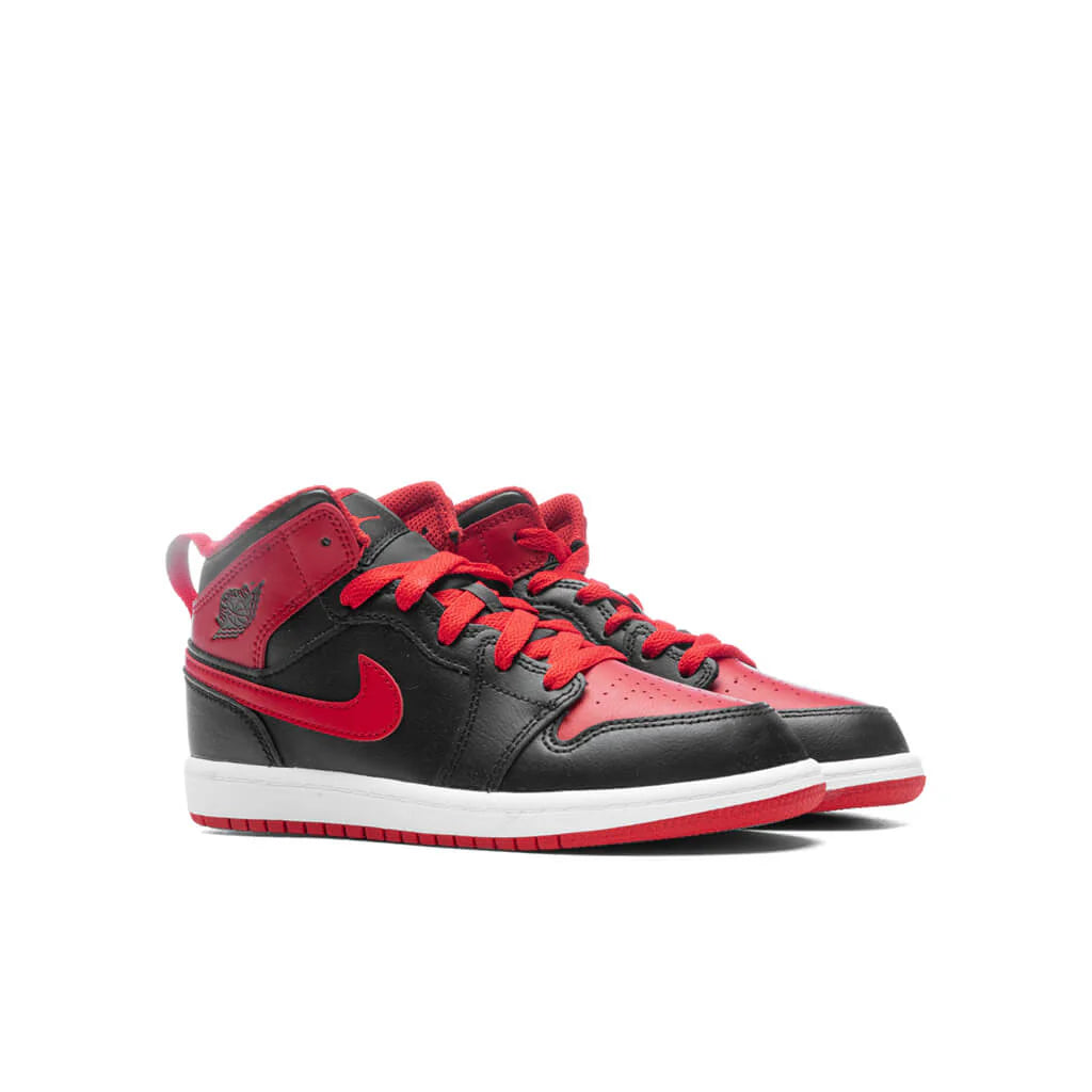Air Jordan 1 Mid TD Black Fire Red White
