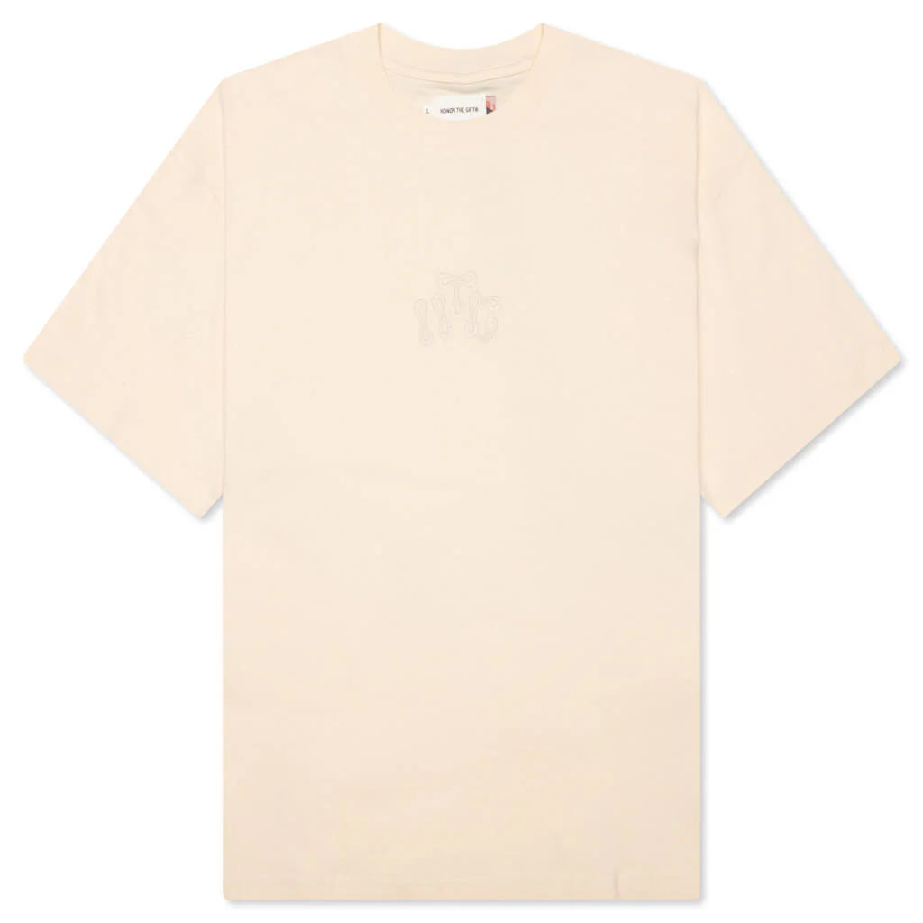 B Summer HTG Embroidery Logo S S Tee Bone