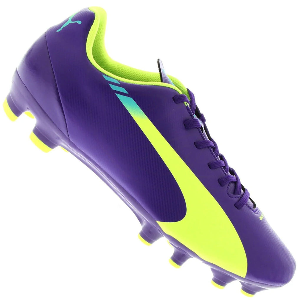 PUMA evoSPEED 53 FG JR Purple Yellow