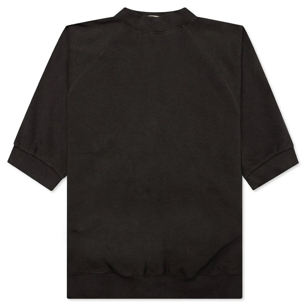 S S Waffle Sweatshirt Off Black