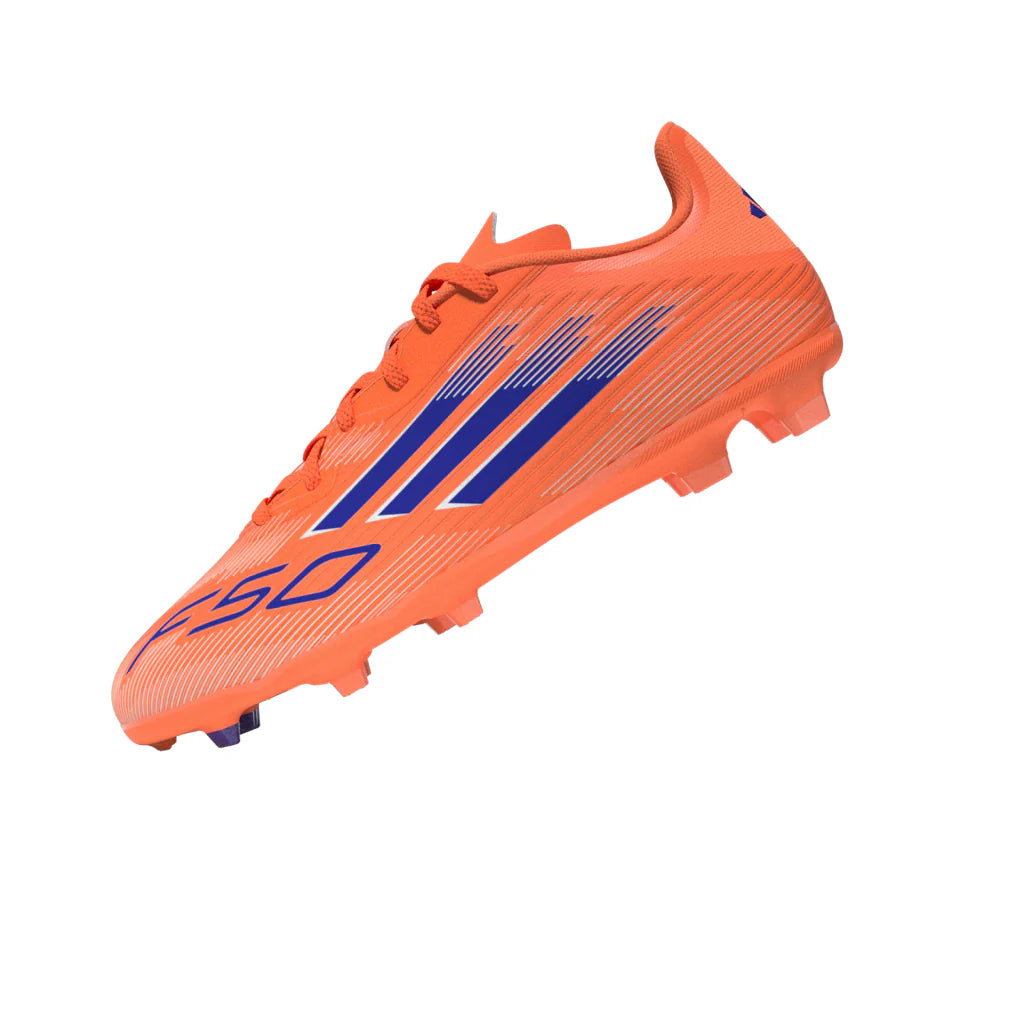 adidas F50 League FG MG Youth Soccer Cleats Orange Blue White