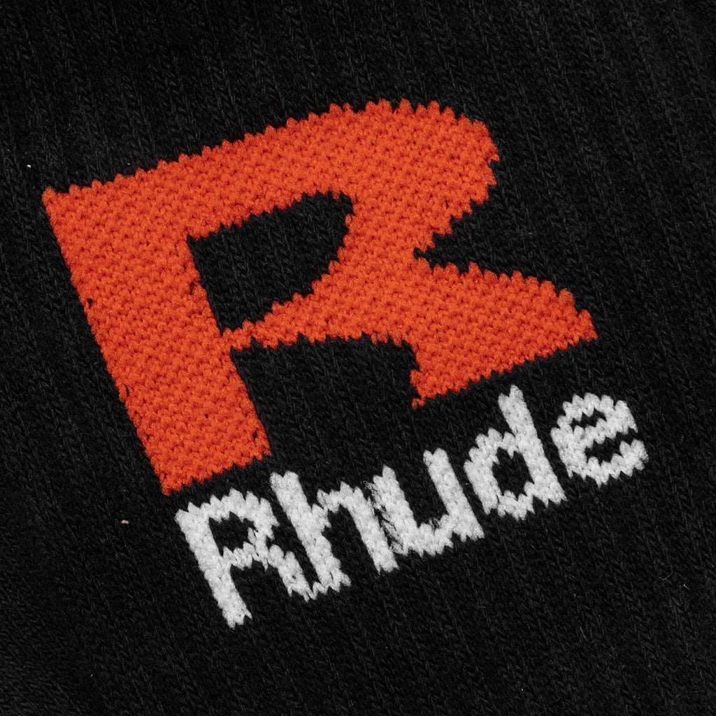 R Sock Black Orange