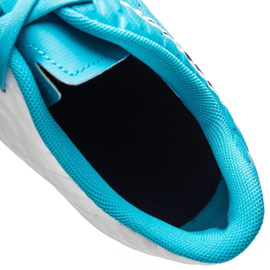 Nike Jr HypervenomX Phade III IC Indoor Soccer Shoes White Black Photo Blue