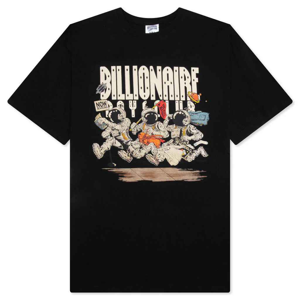 BB Now Boarding S S Tee Black