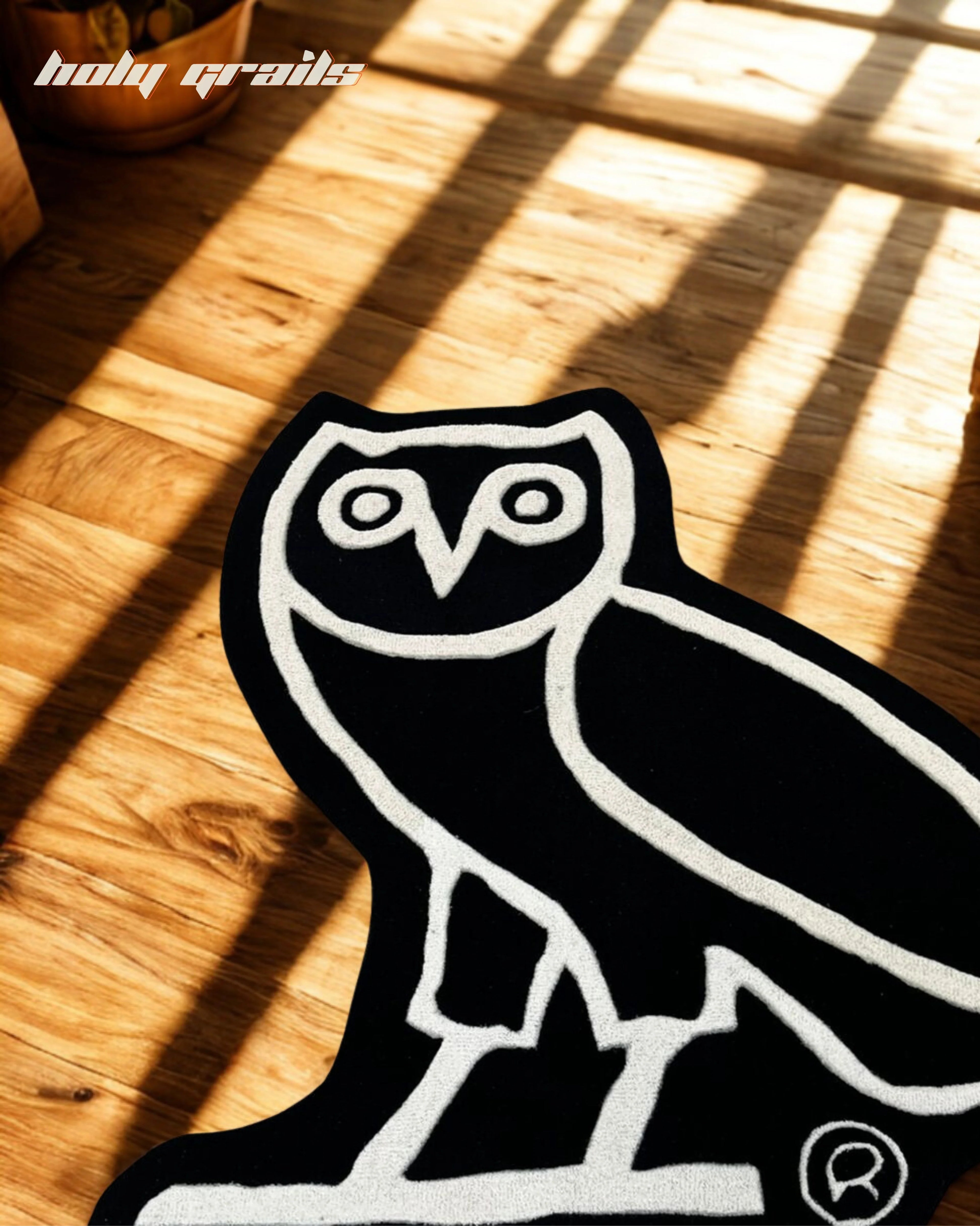 Midnight Owl Hand Tufted Rug