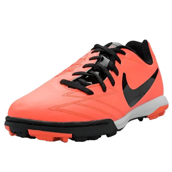 Nike Jr T90 Shoot IV TF Turf Soccer Cleats Bright Mango Black Total Crimson