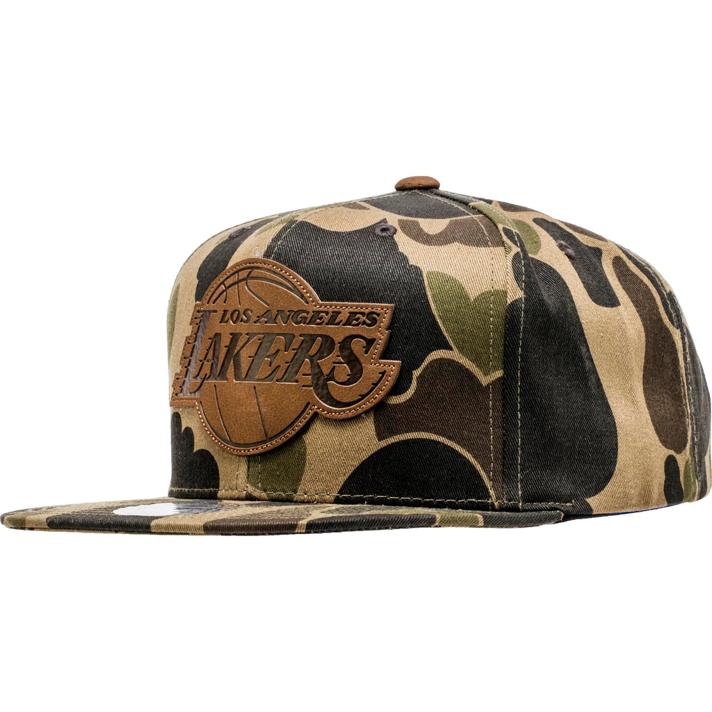 Los Angeles Lakers NBA Lux Camo Snapback Mens Camo Brown