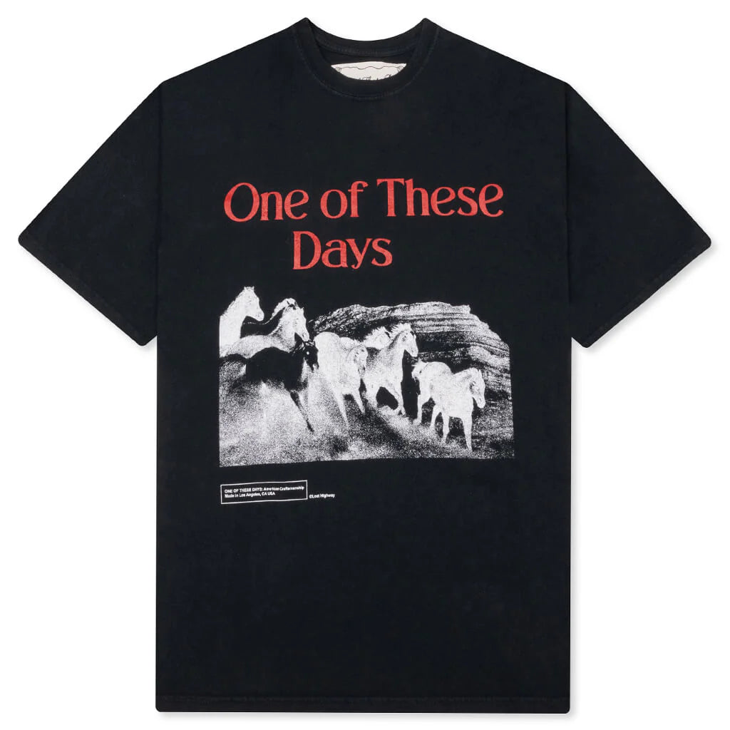 Glad Youre Here With Me T Shirt Hard Washed Black