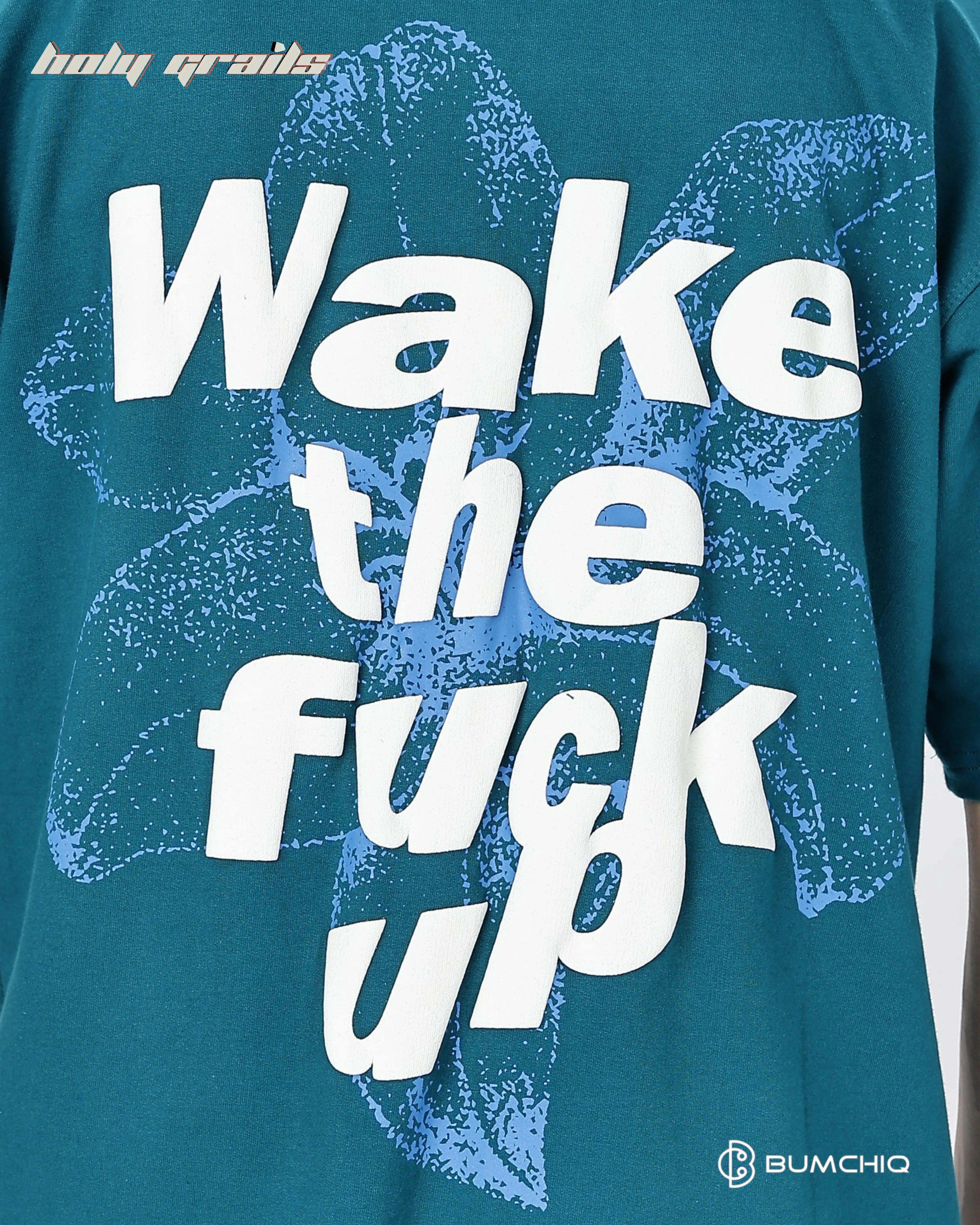 Wake Up Teal Oversize Tee HG x Bumchiq
