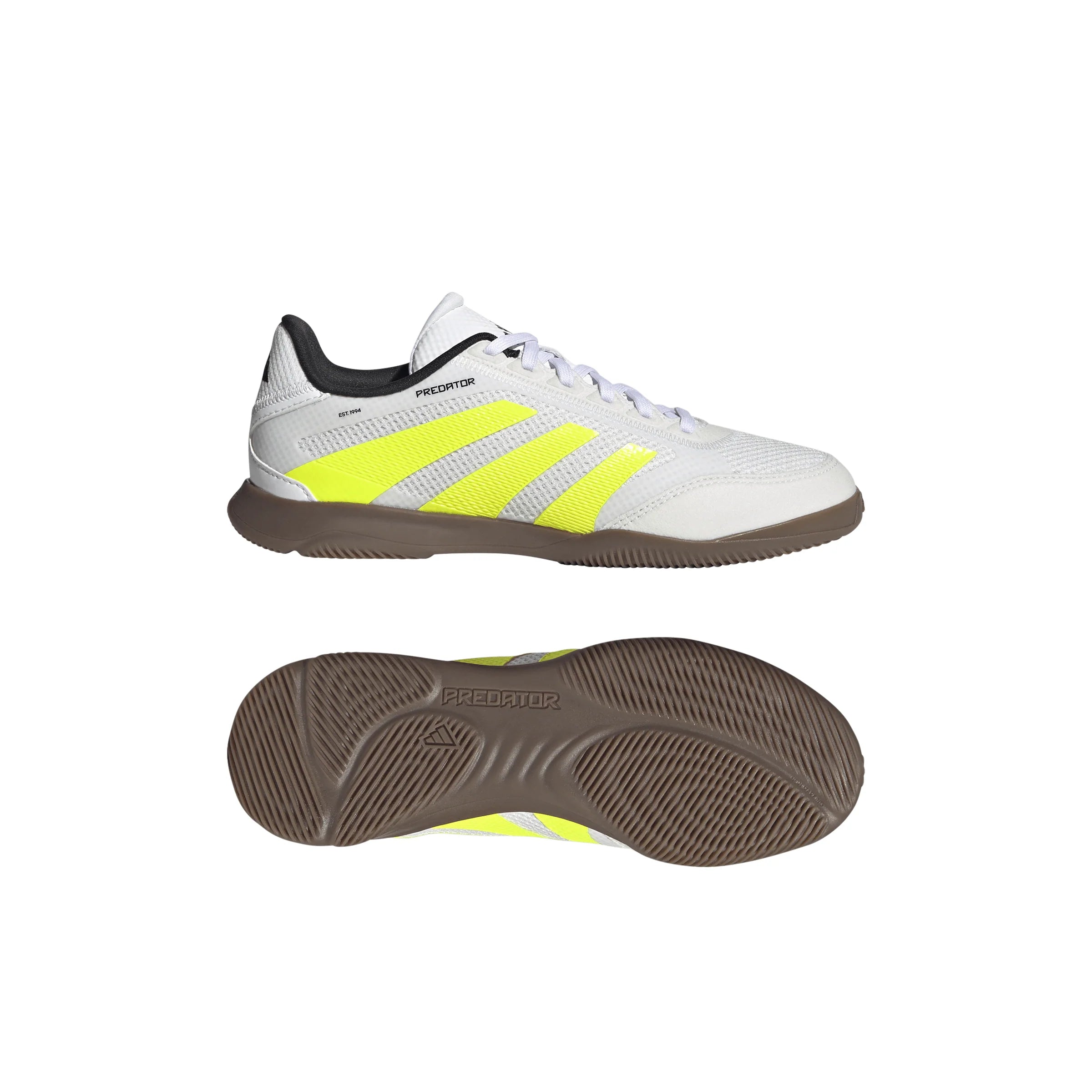 adidas Predator League Youth Indoor Shoes White Lemon