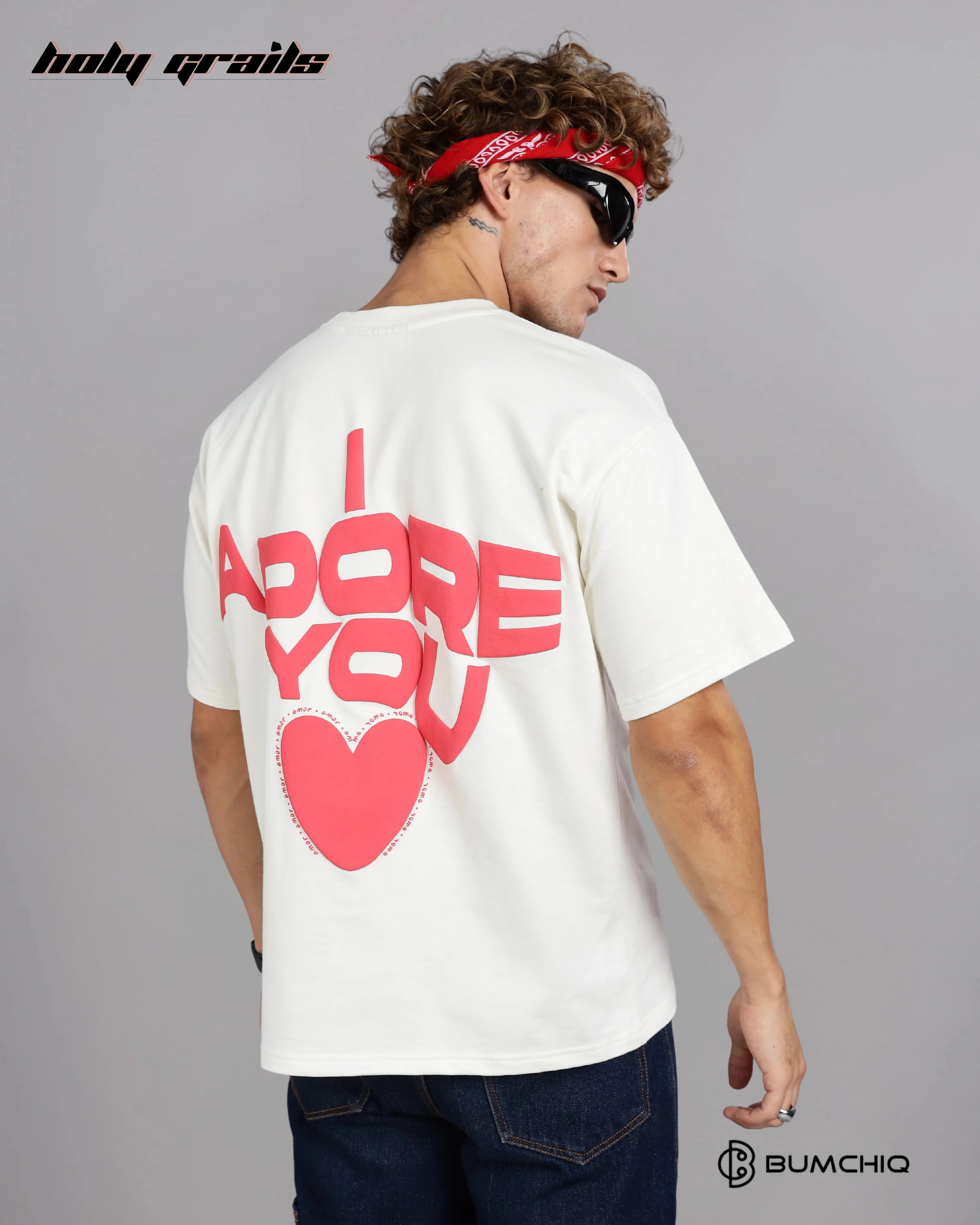 Adore You White Oversize Tee HG x Bumchiq