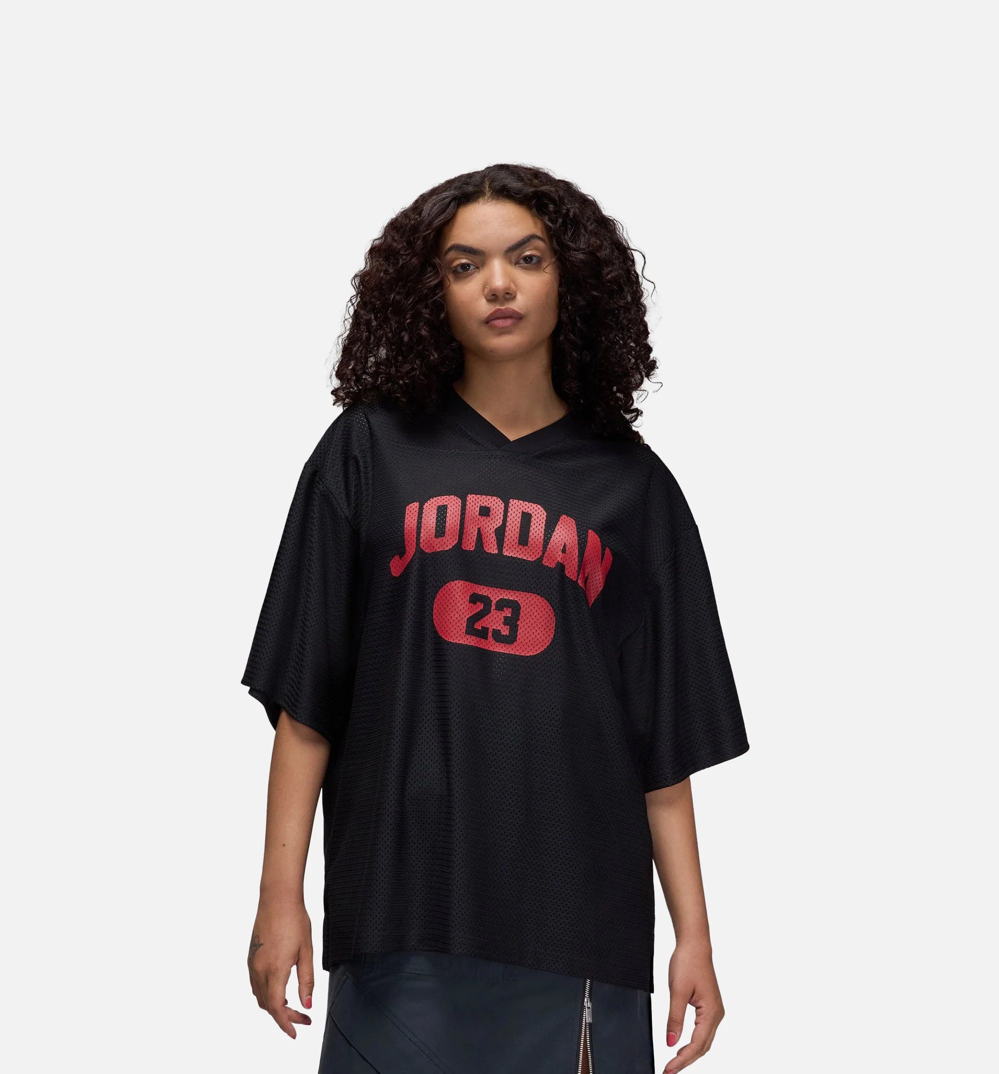 Brooklyn 23 Mesh Womens Jersey Black Gym Red