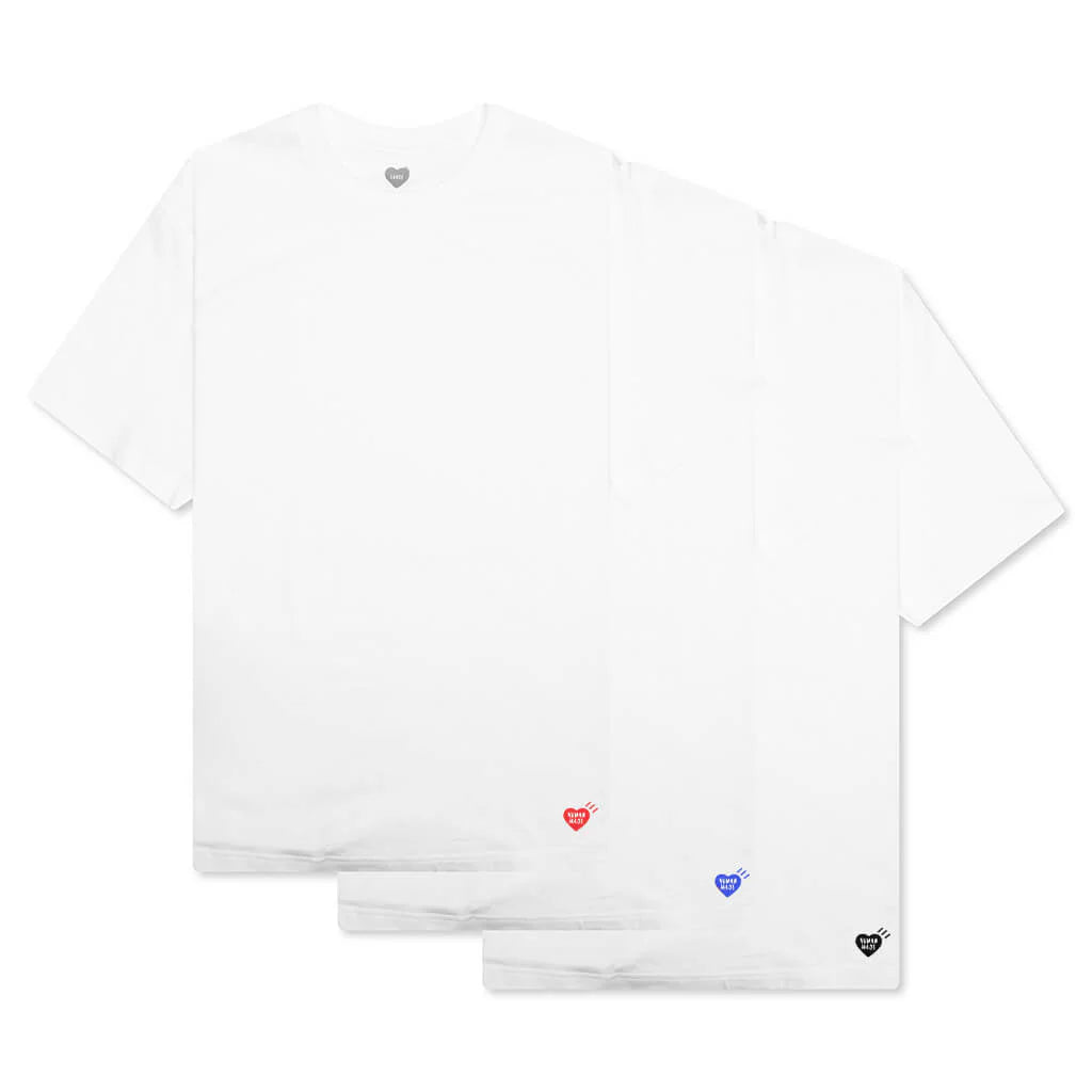 3 Pack T Shirt Set White