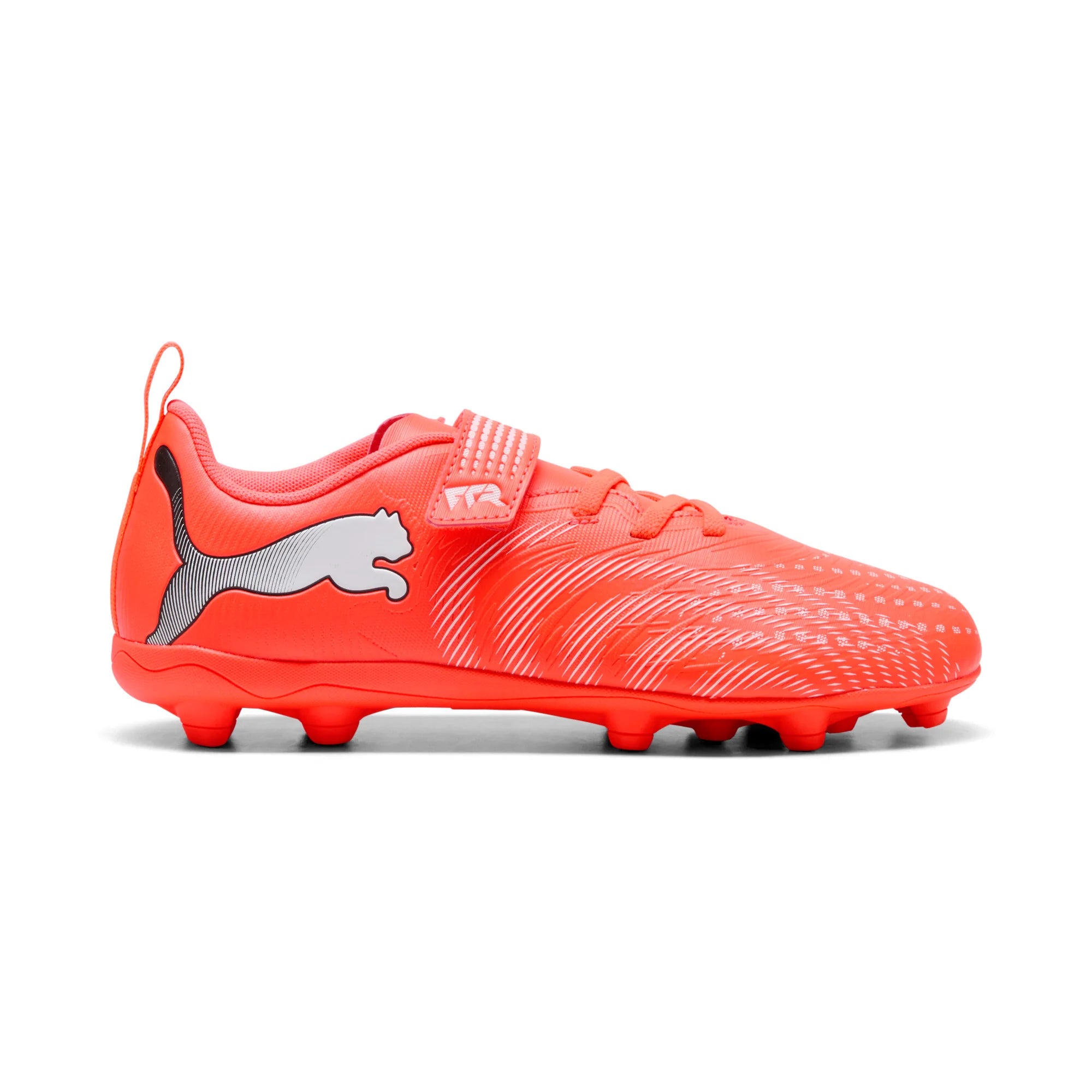 PUMA Future 9 Play V FG AG RB Firm Multi Ground Youth Soccer Cleats Red White Black