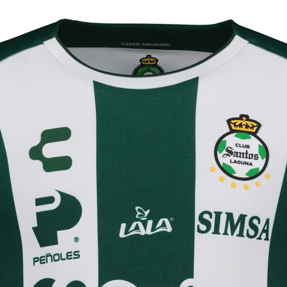 Charly Santos Home Jersey 24 Authentic Green White