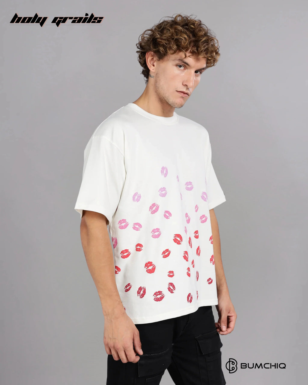 Ruby Lips White Oversize Tee HG x Bumchiq