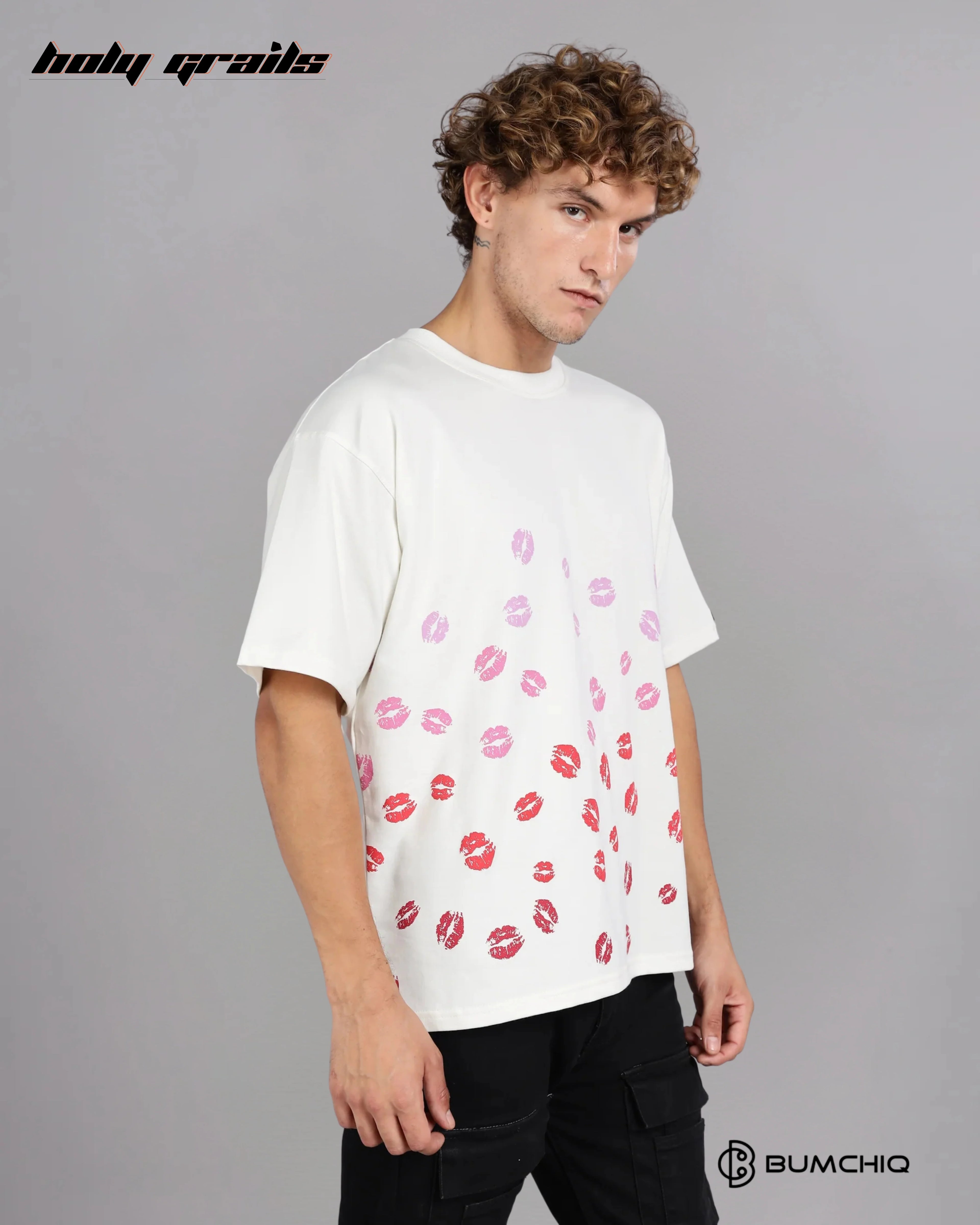 Ruby Lips White Oversize Tee HG x Bumchiq