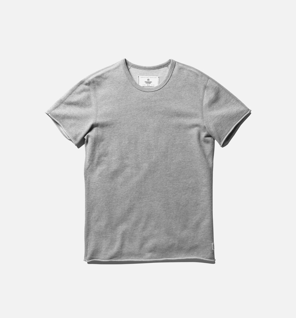 Terry Short Sleeve Crew Sweatshirt Mens Shirt Grey