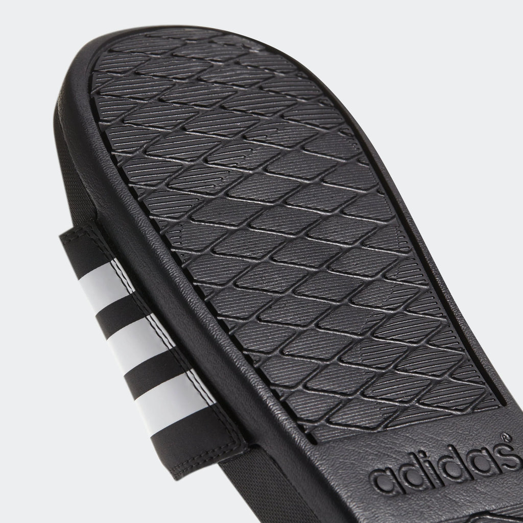 adidas Womens Adilette Comfort Slides Black White